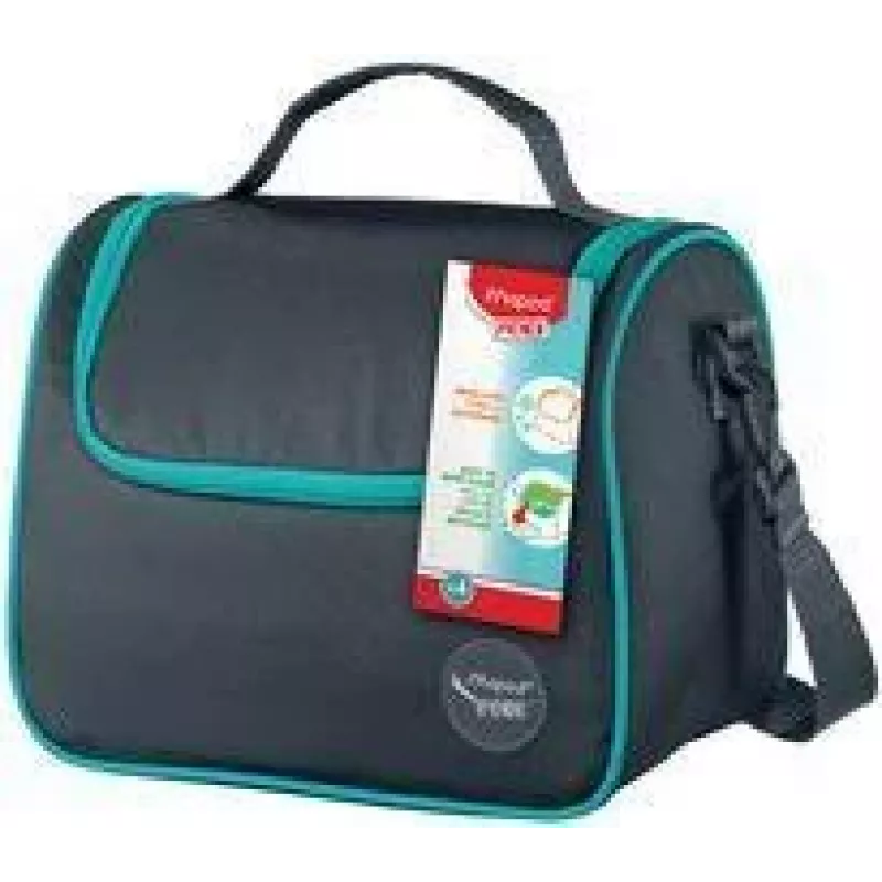 Bolsa de comida Maped PICNIK Lunch Bag ORIGINS con correa para el hombro, gris, material exterior 100% poliéster, forro PEVA, 1 unidad (872106)