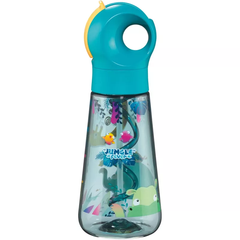 Botella Maped PICNIK JUNGLE FEVER, 0,5 L, turquesa, Ecozen con pajita 873199