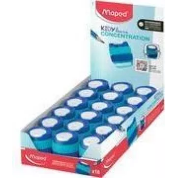 Expositor de sacapuntas Maped Kidy Learn Concentration, 18 unidades, plástico, colores surtidos 014301