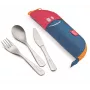 Set de cubiertos Maped PICNIK CONCEPT KIDS con estuche rosa, acero inoxidable, apto para niños, 3 piezas 878001