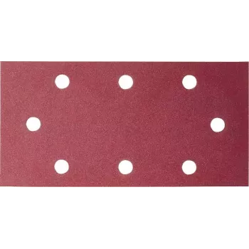 Pack de 10 hojas de lija con velcro Bosch 2609256A90, 185 mm x 93 mm, grano 120, perforadas