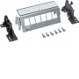 Panel de parcheo Keystone Hager FZ06MK 6 puertos Cat.6a blindado, gris