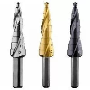 Broca escalonada Bosch HSS 4-12 mm, 9 escalones, vástago de 3 caras, 66,5 mm de longitud 2608587425