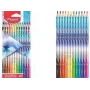 Maped ARCTIC lápices de colores triangulares, 12 colores distintos, mina blanda irrompible, estuche de cartón 831734