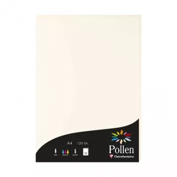 Clairefontaine Pollen A4 blanco natural 120 g/m² papel – 25 hojas 56000C