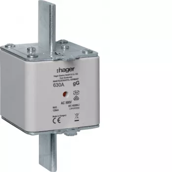 Hager LNH3630M cartucho fusible NH3 gG, 630 A, 500 V AC