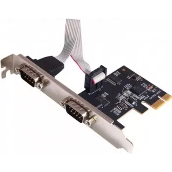 Dexlan 306588 tarjeta adaptadora serie RS232 PCI Express x1 de 2 puertos con chapa low profile