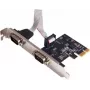 Dexlan 306588 tarjeta adaptadora serie RS232 PCI Express x1 de 2 puertos con chapa low profile