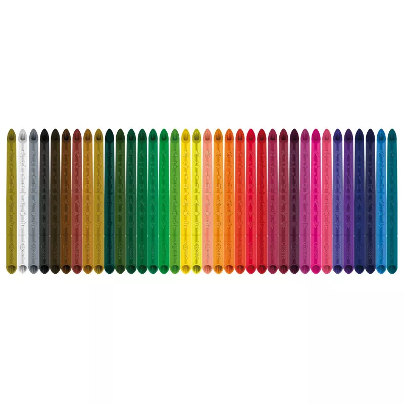Maped COLOR'PEPS INFINITY lápices de colores triangulares, 36 colores distintos, sin madera, núcleo 100% pigmento, 10 veces más duraderos, estuche ergonómico 861623