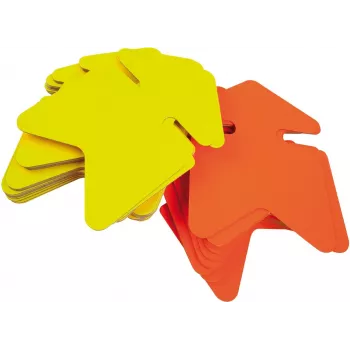 agipa etiqueta símbolo flecha, amarillo/naranja, 160 x 240 mm, de doble cara, 1 ud. (022925)