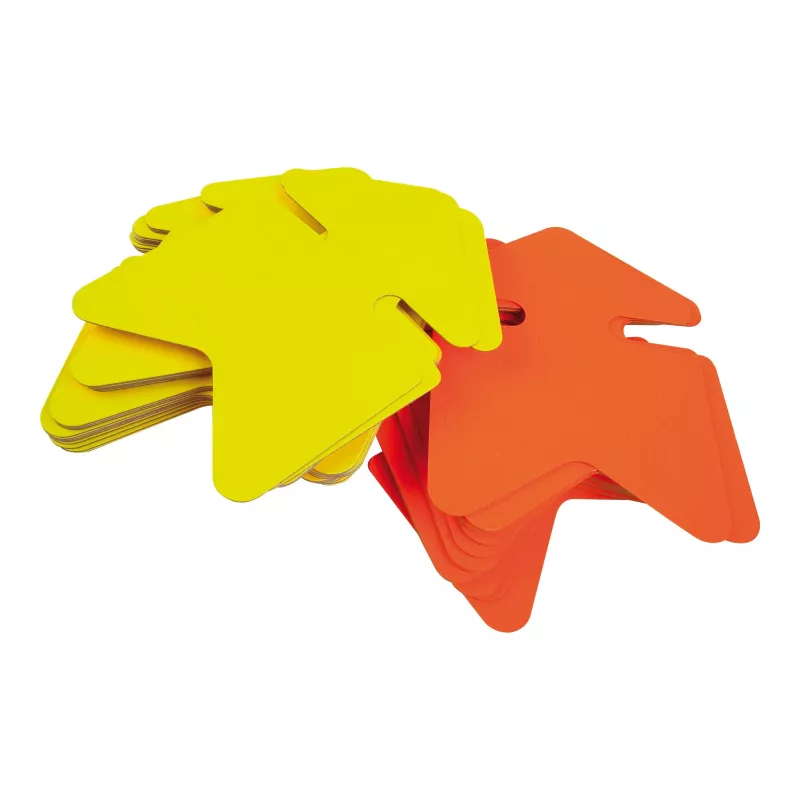 agipa etiqueta símbolo flecha, amarillo/naranja, 160 x 240 mm, de doble cara, 1 ud. (022925)