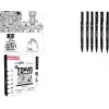 uni-ball rotulador fineliner PIN TOKYO, set creativo de 6 piezas, tinta pigmentada resistente al agua, puntas con refuerzo metálico (CF PIN/6 001)