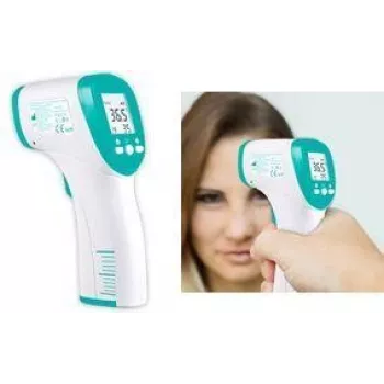 Little Balance LB Scan IR termómetro infrarrojo, termómetro de frente sin contacto, blanco/turquesa, 1 unidad (LB 8390)