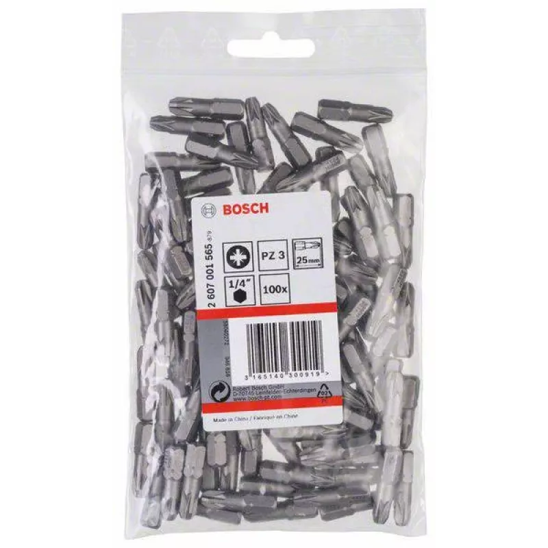 Bosch punta Pozidriv PZ3 25 mm, pack de 100 2607001565