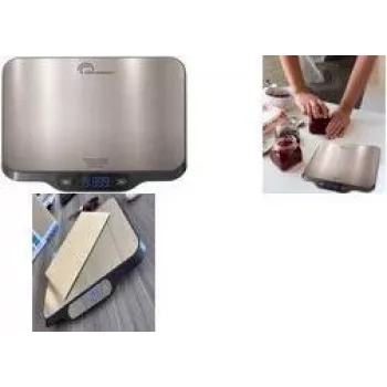 Little Balance LB 8705 c-Parfait báscula de cocina digital recargable con USB-C, 5 kg, precisión 1 g, sin pilas, LCD