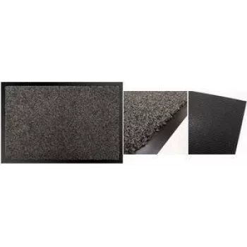 PAPERFLOW felpudo de microfibra, 900 x 600 mm, antracita, 100% poliéster, felpudo absorbente, 1 ud. 12TMF60X90.11