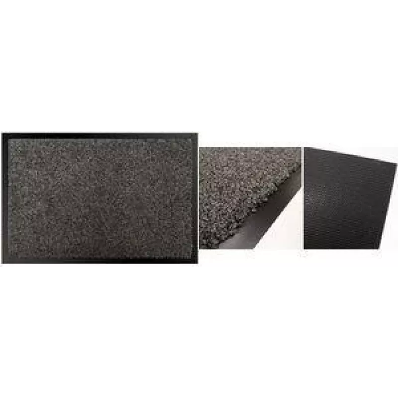 PAPERFLOW felpudo de microfibra, 900 x 600 mm, antracita, 100% poliéster, felpudo absorbente, 1 ud. 12TMF60X90.11