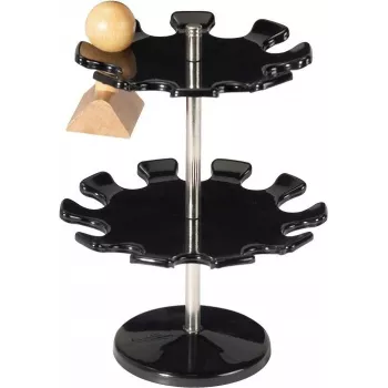 Soporte de sellos redondos MAUL 18 compartimentos, 2 niveles, negro, 190 mm de altura, 140 mm de diámetro (51018-90)