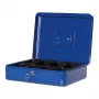 Caja de caudales MAUL tamaño 4 azul 300x245x90 mm acero con bandeja para monedas y cerradura de cilindro 56114-37