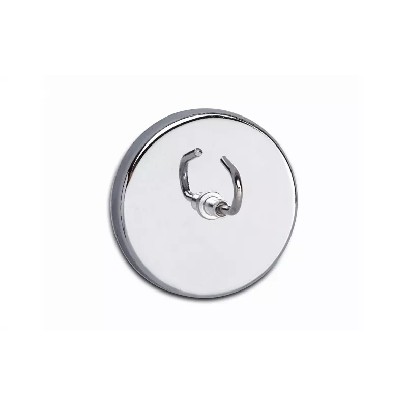 Gancho magnético MAUL con gancho grande, interior, acero inoxidable y acero, 52 mm de diámetro, gancho universal, para azulejos y metal 61555-96