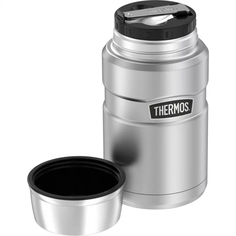 Recipiente isotérmico al vacío para alimentos THERMOS STAINLESS KING, 0,71 L, negro mate 4001.233.071