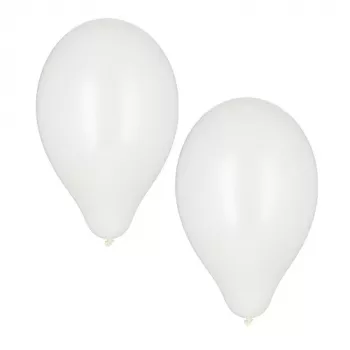 PAPSTAR Globos de látex blancos, 250 mm de diámetro, pack de 100, aptos para helio 18956