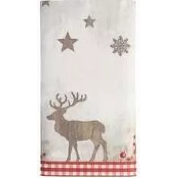 PAPSTAR Mantel navideño X-Mas Deer, similar a tela, Airlaid, 120 x 180 cm, 1 unidad (37225)