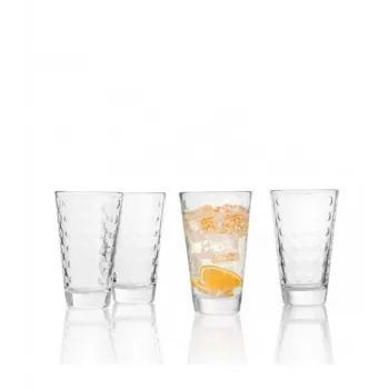 Esmeyer Leonardo OPTIC Set de vasos, 300 ml, decoración en relieve interior, cónicos, 130 mm de altura, 6 unidades 410-749