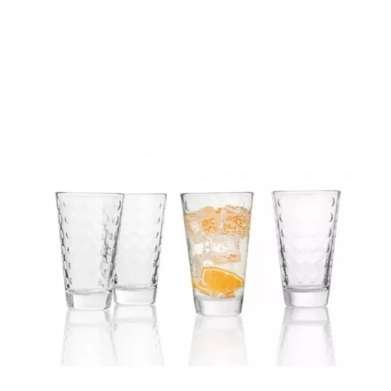 Esmeyer Leonardo OPTIC Set de vasos, 300 ml, decoración en relieve interior, cónicos, 130 mm de altura, 6 unidades 410-749