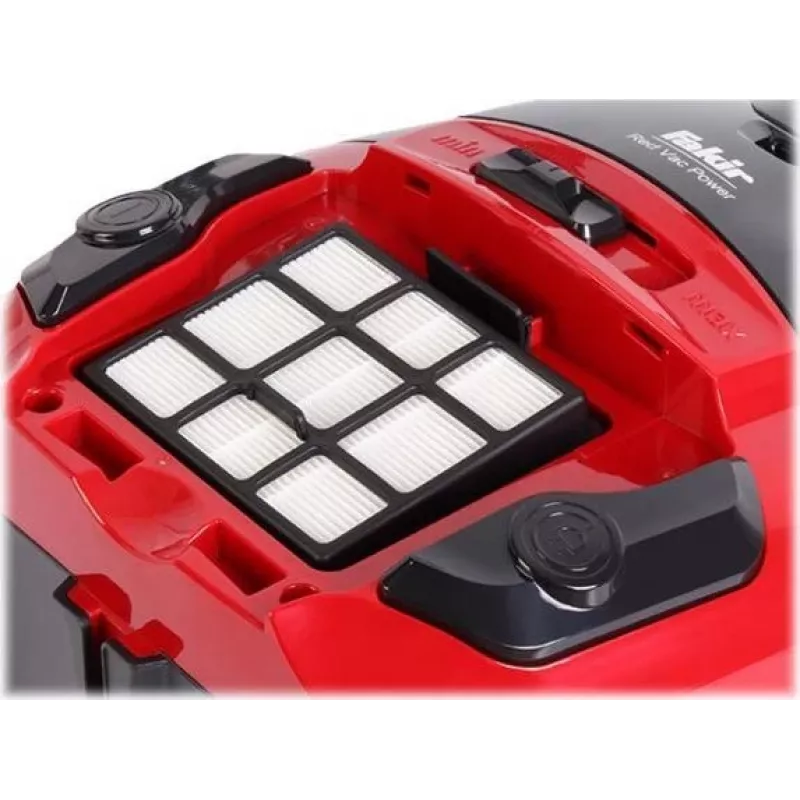 Fakir 3843003 Aspirador de suelo, 700 W, bolsa de polvo 3 L, filtro HEPA, aspirador en seco, rojo/negro