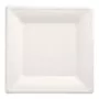 PAPSTAR pure Platos cuadrados de caña de azúcar 260 x 260 mm, pack de 12, compostables, aptos para microondas 89755