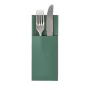 PAPSTAR ROYAL Collection Funda para servilletas, verde oscuro, tissue premium similar a tela, preplegada con bolsillo para cubiertos, 40 x 40 cm, 50 unidades 37334