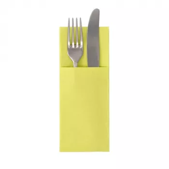 PAPSTAR Royal Collection Bolsa para servilletas, verde lima, tissue premium, 40 x 40 cm, plegado 1/8, 50 unidades 37333