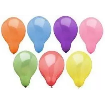 PAPSTAR Globos de fiesta, 290 mm de diámetro, mezcla de colores variados, aptos para helio, 1 unidad (84211)