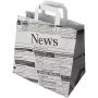 PAPSTAR Bolsa de papel kraft tipo periódico 260 x 170 x 250 mm, 70 g/m², carga de 5 kg, asa integrada, 1 unidad 87055