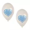 PAPSTAR globo de látex azul y blanco bávaro, 250 mm de diámetro, 1 ud. 81949
