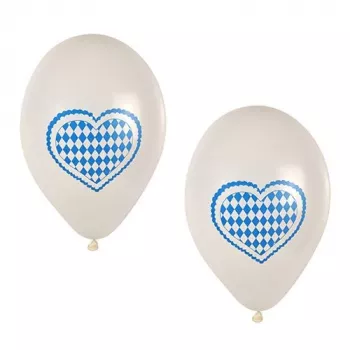 PAPSTAR globo de látex azul y blanco bávaro, 250 mm de diámetro, 1 ud. 81949