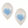 PAPSTAR globo de látex azul y blanco bávaro, 250 mm de diámetro, 1 ud. 81949