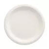PAPSTAR pure plato de caña de azúcar redondo 230 mm pack de 12 compostable apto para microondas 89748