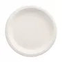 PAPSTAR pure plato de caña de azúcar redondo 230 mm pack de 12 compostable apto para microondas 89748