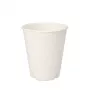 PAPSTAR pure vaso de caña de azúcar 0,2 L, blanco, pack de 12, compostable y apto para microondas 89853