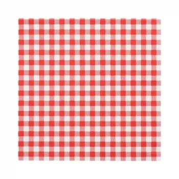PAPSTAR pañuelos de papel cuadro Vichy rojo, 330 x 330 mm, 3 capas, plegado 1/4, 20 uds. 82763