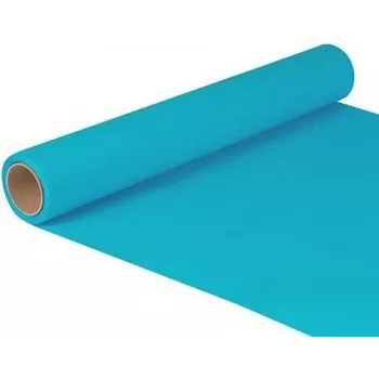 Papstar 82210 rollo de camino de mesa de papel turquesa, 400 mm x 5 m, rectangular