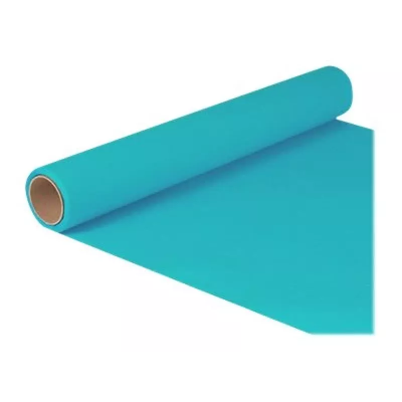 Papstar 82210 rollo de camino de mesa de papel turquesa, 400 mm x 5 m, rectangular