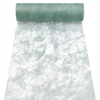 PAPSTAR Sizoflor camino de mesa/cinta decorativa, verde jade, resistente al agua, 75% poliéster 25% poliamida 37061