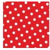 PAPSTAR Dots servilletas de papel, 330 x 330 mm, rojo, 3 capas, plegado 1/4, 20 uds. 82756