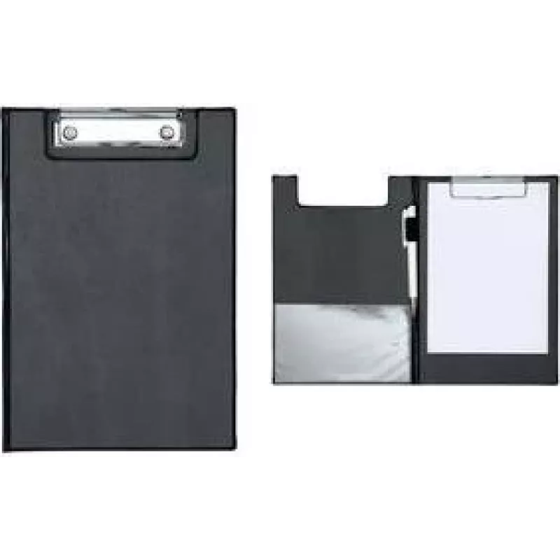 MAUL carpeta con pinza y funda de PVC, DIN A5, negra 2339390