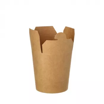 PAPSTAR pure caja de snacks cuadrada 230 ml, marrón, cartón de fibra virgen certificado FSC, con recubrimiento orgánico, 1 ud. 87268