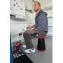 WEDO SITTOGO NXT taburete telescópico, plástico, rojo, ajuste de altura giratorio de 10 niveles, 150 kg de carga 212 4202