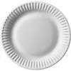 Papstar 11171 plato redondo de cartón blanco liso 100 uds.